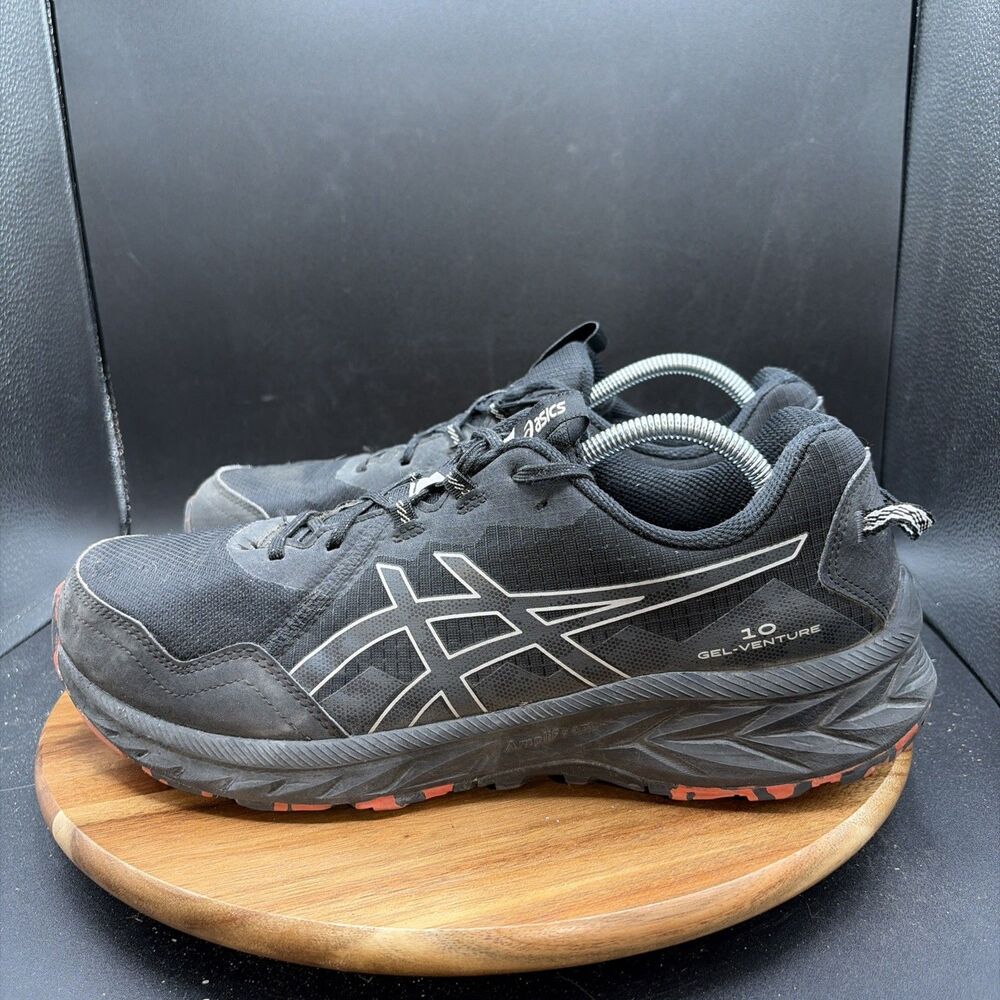 Asics Gel Venture 10 Mens Size 11 Trail Running Shoes Black Sneakers